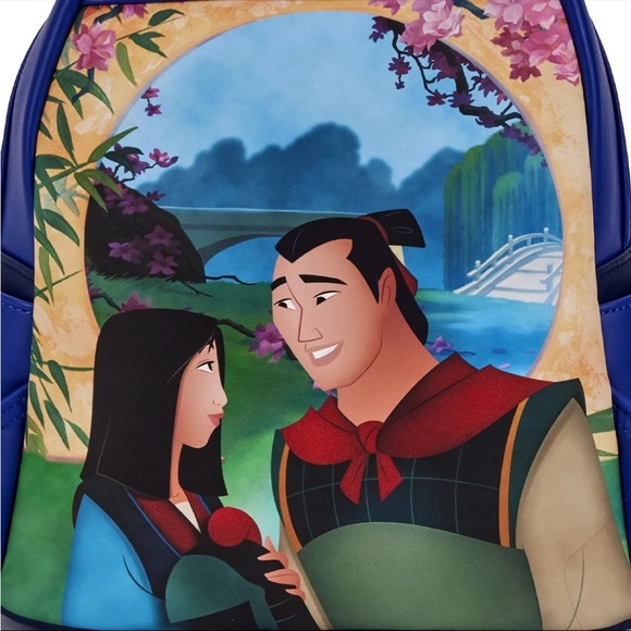 Loungefly Disney Mulan Castle Light Up Mini Backpack and Wallet - Picture 3 of 10